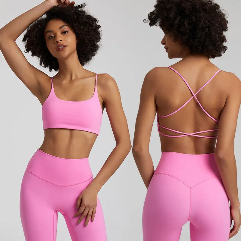 OEM ODM Workout Beauty Back High Support Bra Gym Fitness Sets Tummy Control Leggings Sets For Women Female Sports Wear