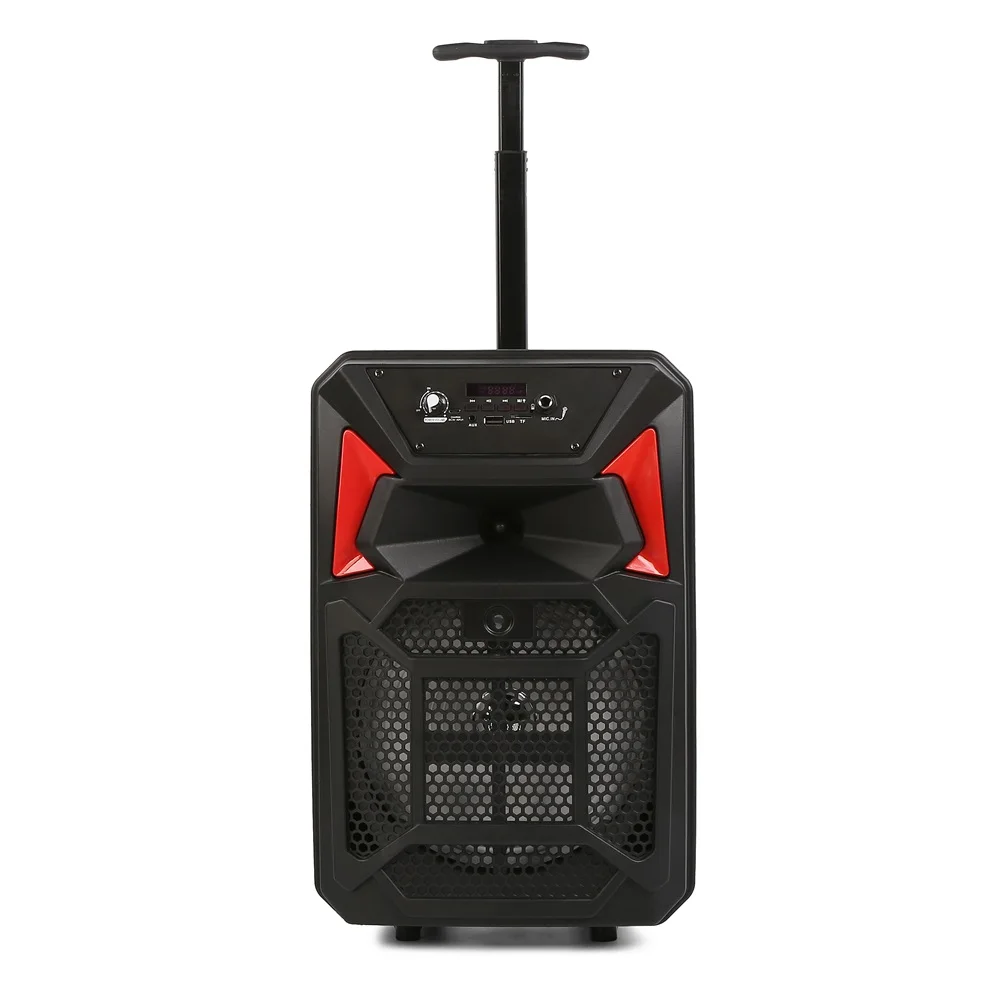 High power 8 inch subwoofer wireless dj colorful speaker sound system outdoor Portable karaoke trolley speaker