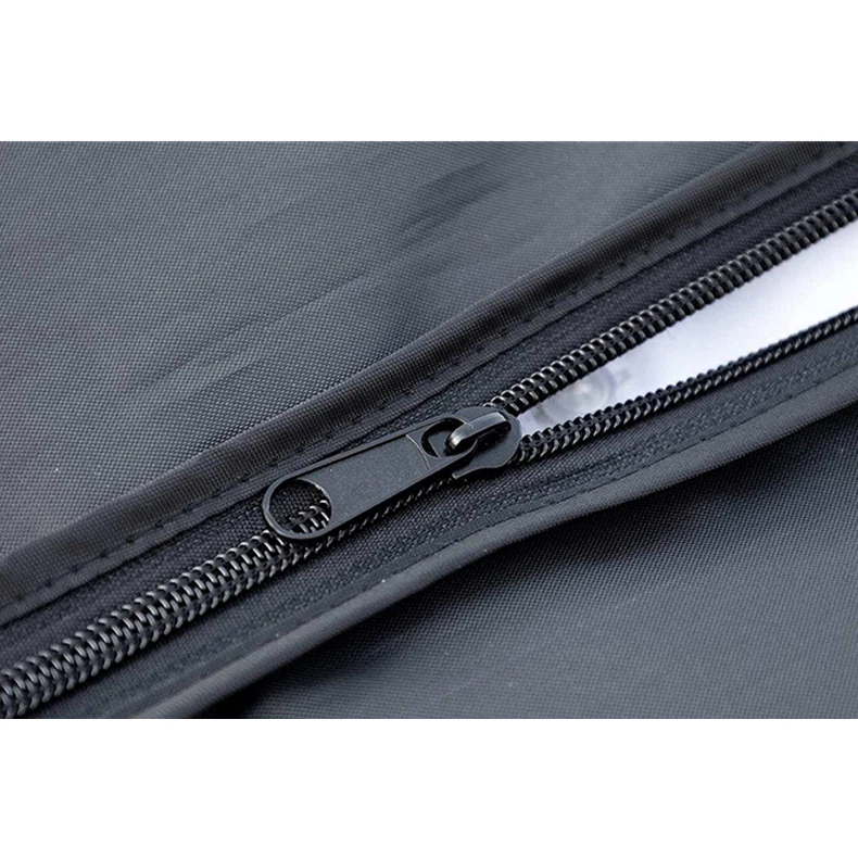GRS RPET Oxford Non-Woven Nylon Proof Garment Bag For Suit Eco Black Garment Bags Long Travel Coat Cover Garment Bag Suit