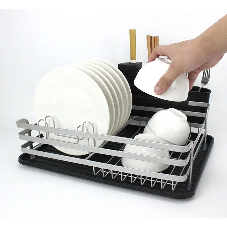 
kitchen stainless steel over the sink useful plate dish drying racks with drainboard 