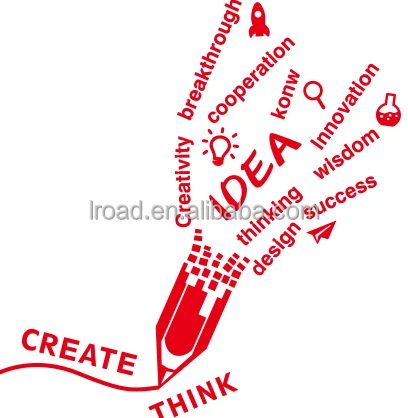 Office inspirational wall decoration sticker company corporate culture creative learning 3D three-dimensional text