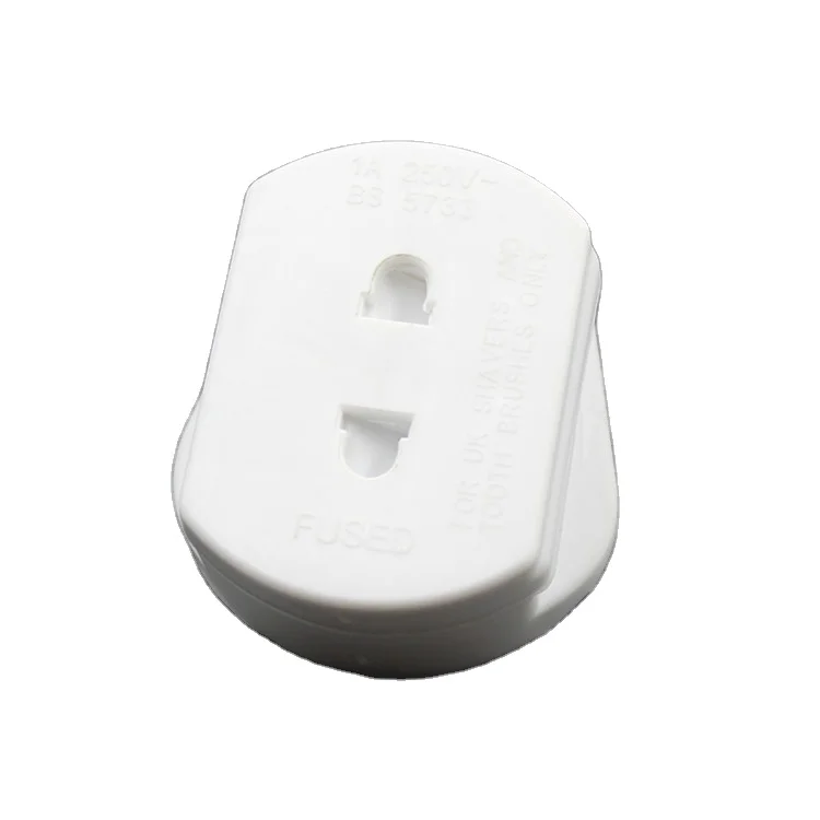 Shaver Adapter Plug US EU 2 Pin to 3 Pin UK 1A Fused Electric Toothbrush Travel Adaptor Socket