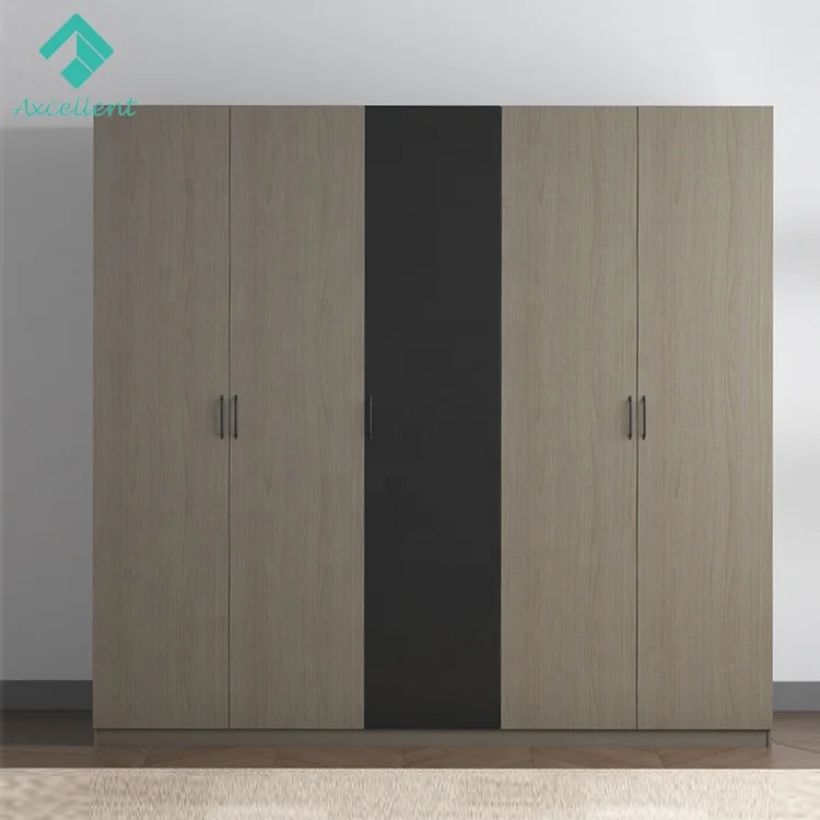 New design low price MDF double color wardrobe design furniture bedroom