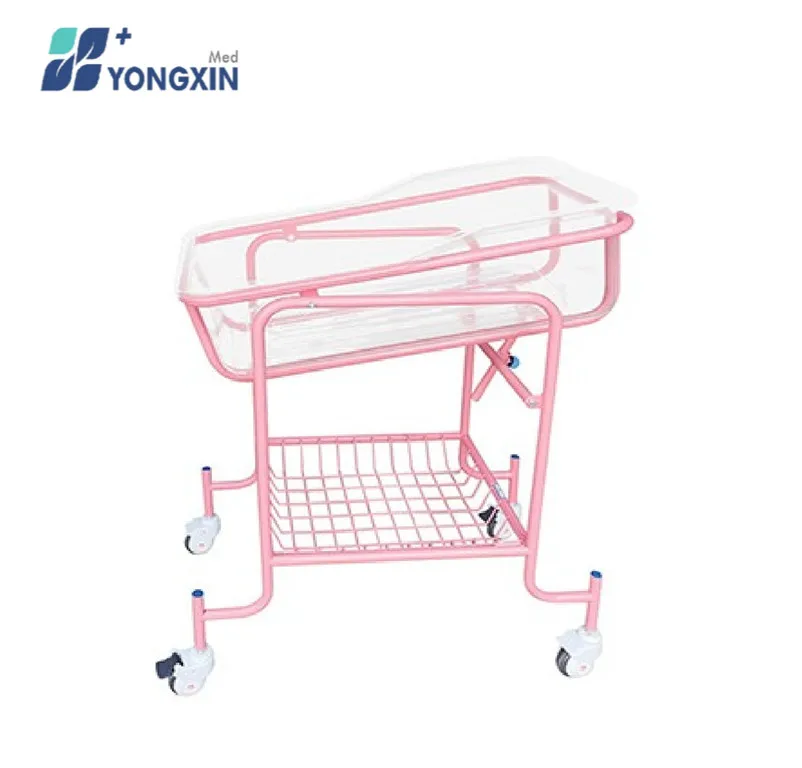 YX-B-4 Cheap Infant Hospital Bed Acrylic Baby Crib Neonatal Cribs Baby Bed