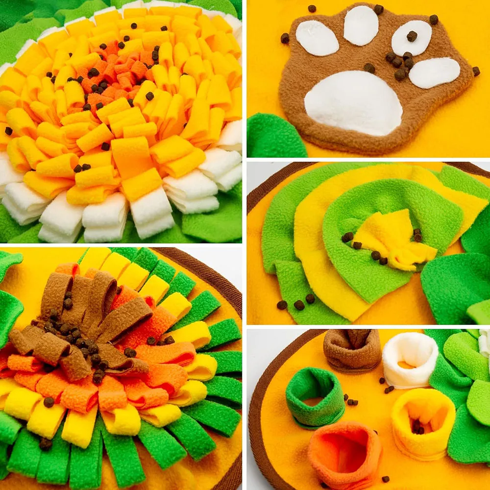 A570 Custom Pet Snuffle Dogs Interactive Sniff Feeding Mat Puppies Dog Treat Training Stress Relief Bone Shape Dog Slow Feeder