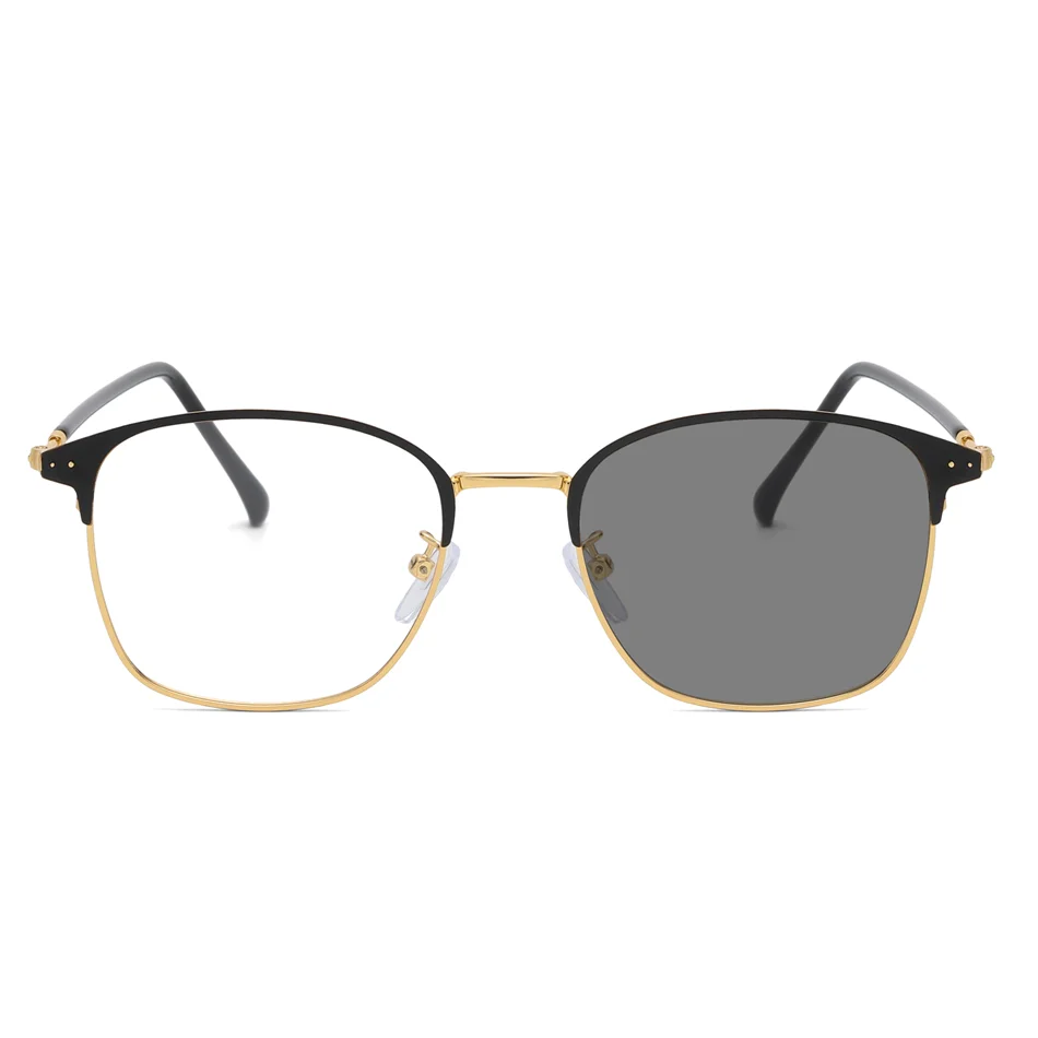 Photochromic Black Eyebrow Metal Plating Lentes De Sol  Lunette Photochromique Lentes Italian Sunglasses Women Didymium Glasses