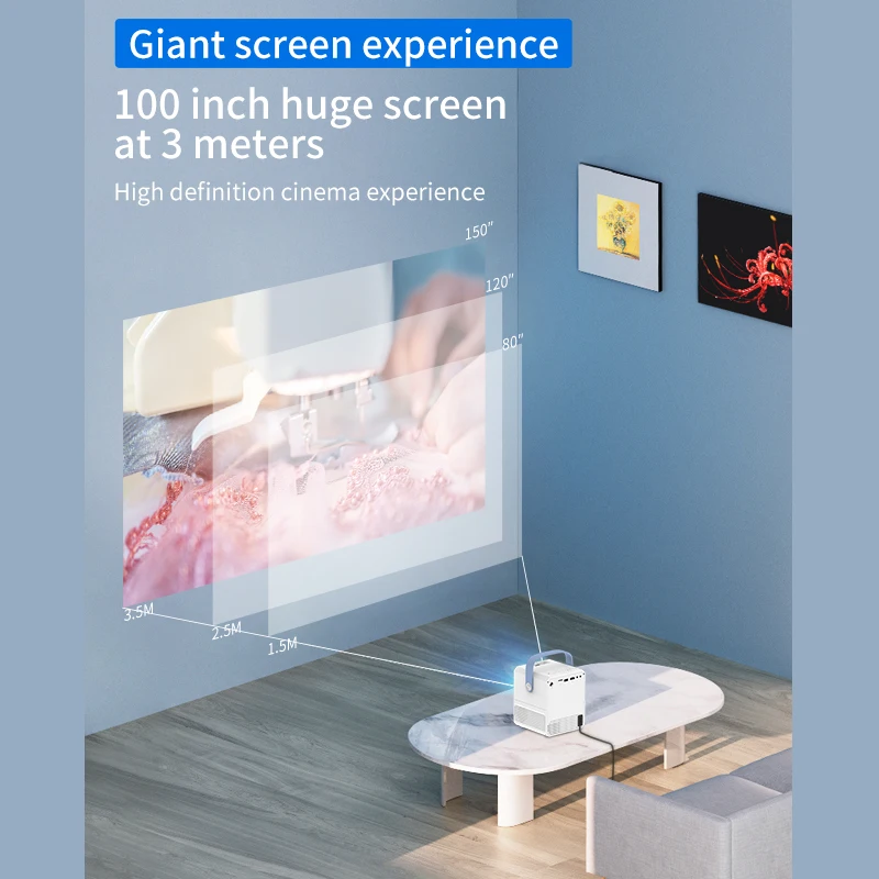 4K 3D Smart Android Мини карманный проектор Led DLP портативный Wifi проектор для смартфона планшета мобильного телефона ПК