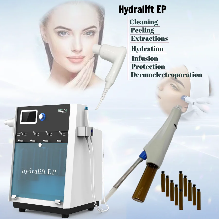 2 In 1 Hydro Facial Aozemei Blackhead Remover Facial Vacuum Face Slimming Lymphatic Drainage Face Slimming Machine