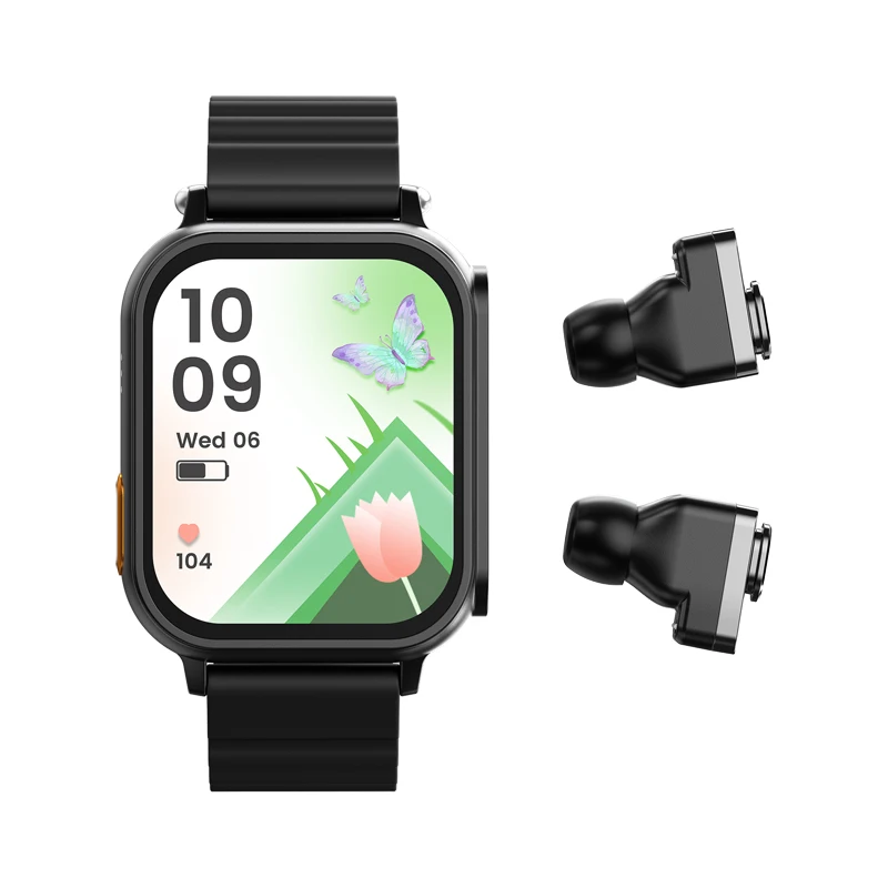 N22 Earphone smartwatch 1.96 inch wearable devices Calories Sleep heart rate BO BP monitor 2 in 1 headphone smart watch 2023