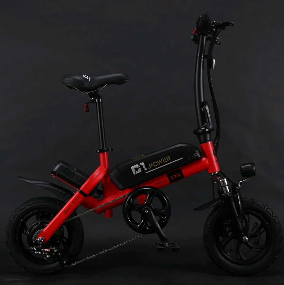 Chinese Factory custom amazed made 36V 350W 12inch safety smart folding electric bicycle C1 e bike C1 for adult