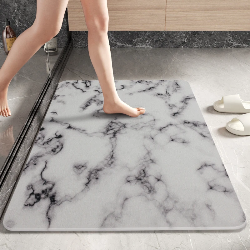 Low price Sample Quick Drying Diatomaceous Earth Shower Mat Diatomite stone Bath Mat Bath Rug