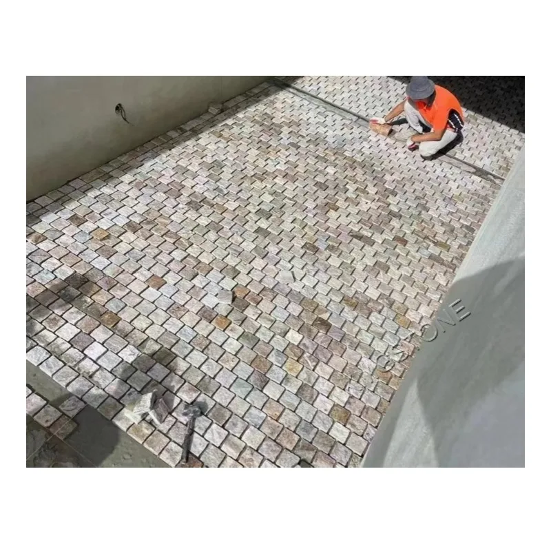 KMGSTONE 100*100 мм булыжник по конкурентоспособной цене серый гранитный для тротуаров