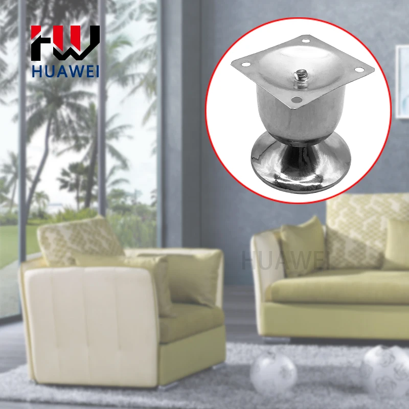 HUAWEI Furniture Hardware Accessories Simple Sofa Hardware Wine Glass Shape Metal Table Legs Cabinet Feet Sofa Legs
