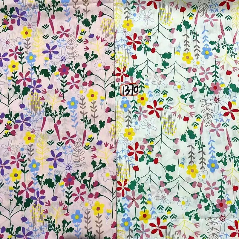 Wholesale Stock Soft Printed Personnalisable Design Poplin Floral 100% Cotton Fabrics For Dress