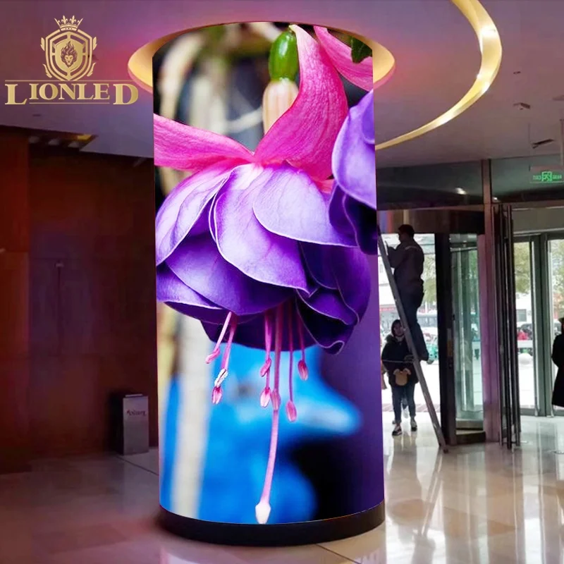 Hd Lionled цветные фотографии чистый мягкий полный изогнутый программируемые панели рекламный экран гибкий светодиодный дисплей