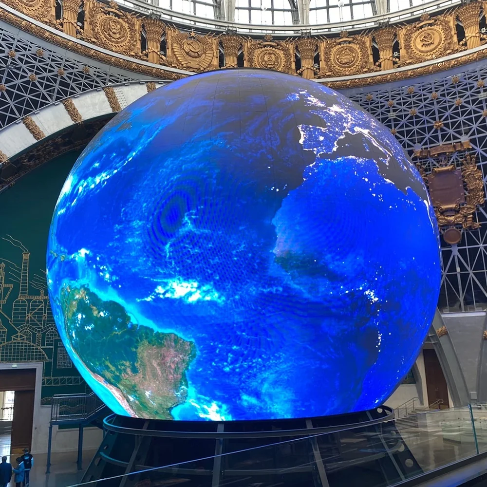 Hanging Indoor outdoor round ball globe commercial advertising screen flexible spherical sphere P2.5 LED display screen