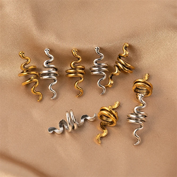Retro hairpin national wind spiral hair coil coil spring snake hair accessories dreadlocks hair ring