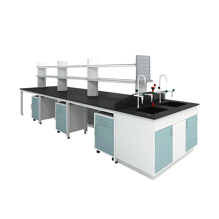 CARTMAY Modular Adjustable Laboratory Steel Panels Purification Tables Students Science Island Lab Benches Cabinets With Drawer