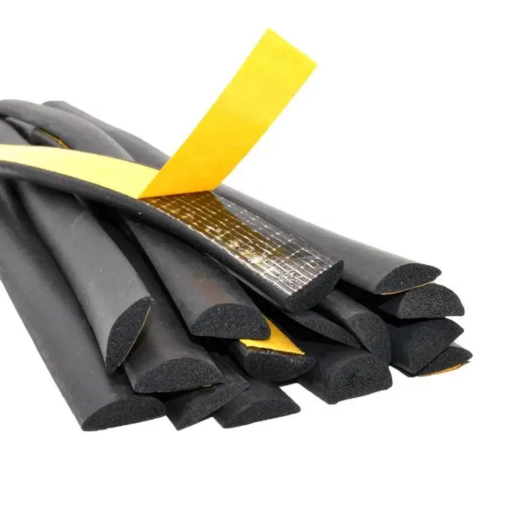 Factory sales Yellow Self Adhesive Tape Closed Cell Sealing strip for semi circular cabinet