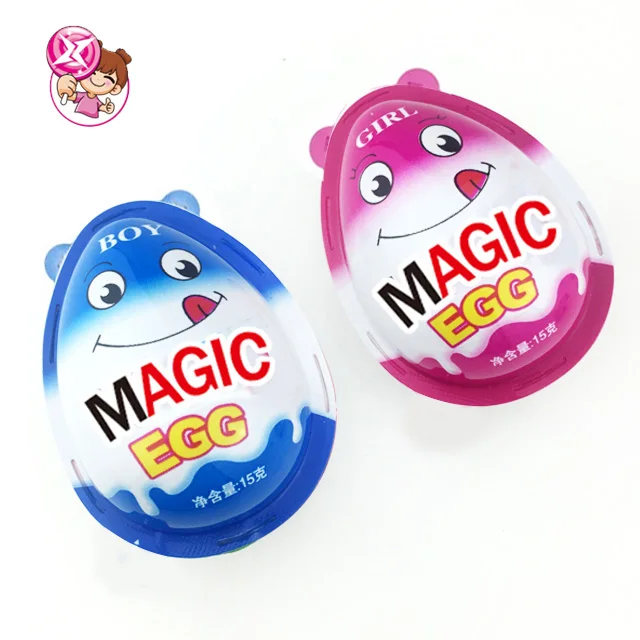 Factory wholesale hot selling candy New 2024 Kids Color Surprise Egg toys Fun sweet chocolate and cookies