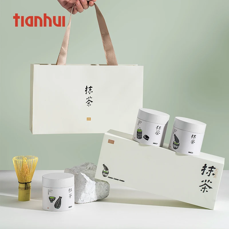 Tianhui Packaging OEM/ODM Manufacturer Paper Boxes for Matcha Set with Airtight Tins for Matcha