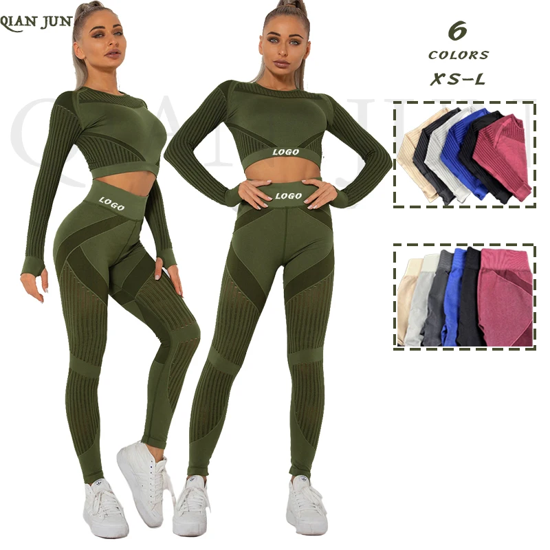 Seamless Yoga Sets Fitness Women One Shoulder Sport Bra Yoga Pants Leggings Workout Gym Clothing Active Wear Set