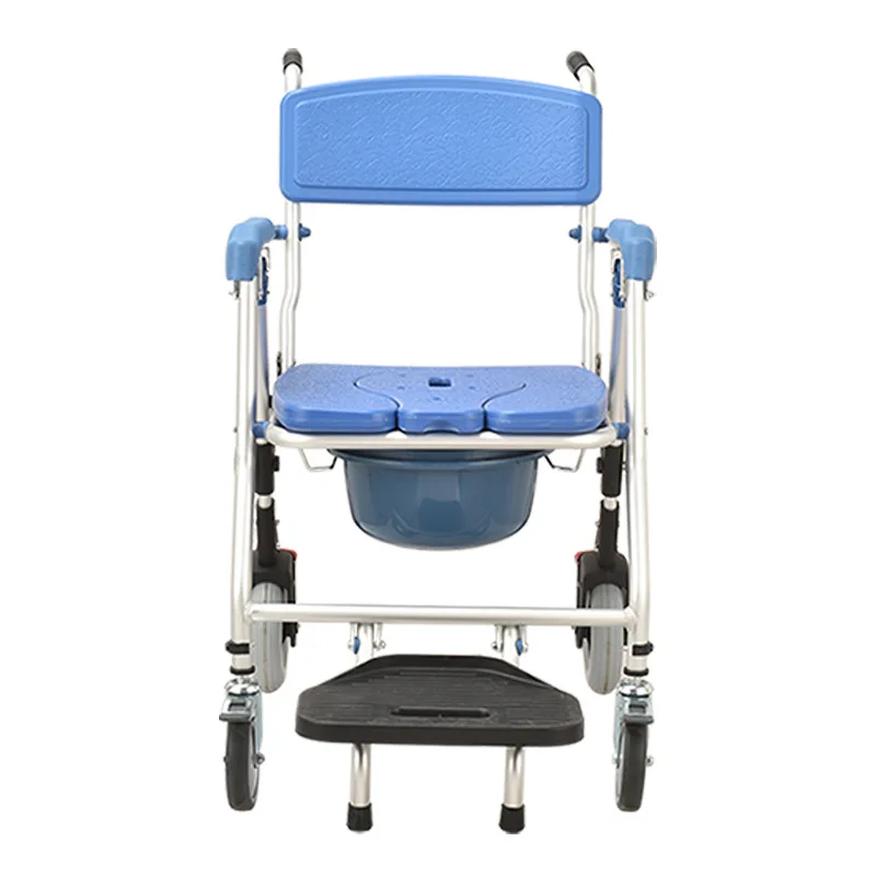 Commode Toilet Chair elderly toilet chair with wheels bathroom bath disabled mobile toilet commode chair