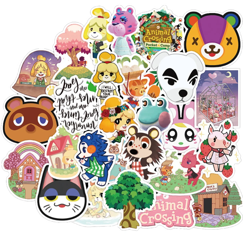 50PCS Animal Game Stickers Skateboard Fridge Guitar Laptop Motorcycle Travel Luggage Classic Toy Sticker for Kid Gift