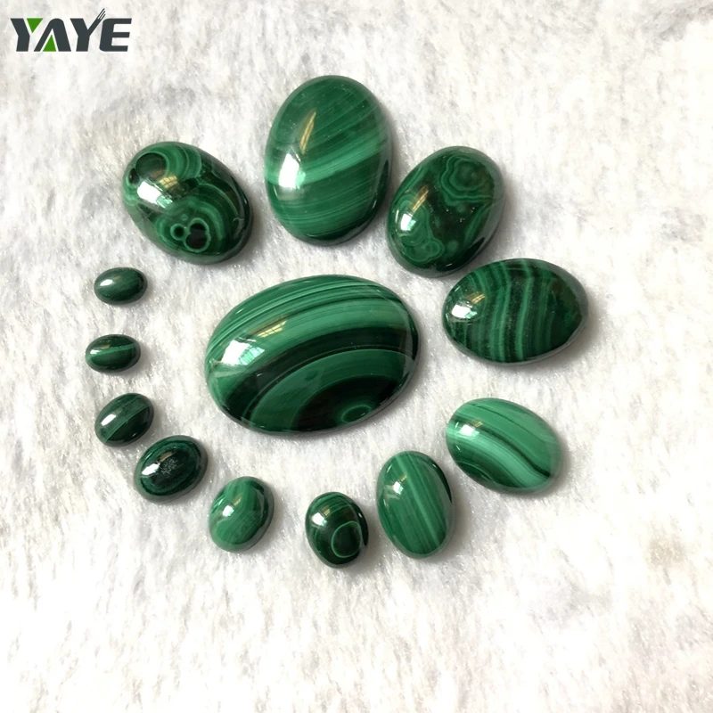 Custom Wholesale Malachite Oval Cabochon Jewelry Malachite