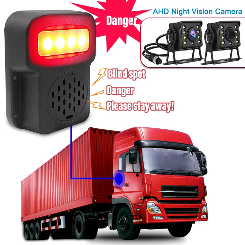 7 inches two splits record display BSD with alarm 2 channels truck camera recorder system car monitor