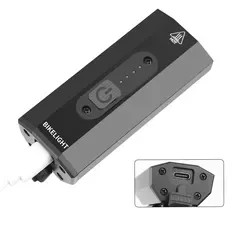 Custom Logo USB Rechargeable Bicycle Light 2xT6 LED Bike with Aluminium Handlebar Mounting Power Supply Battery
