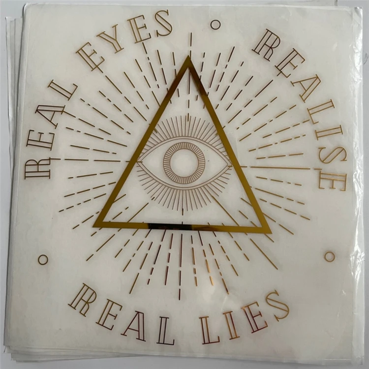 Custom Iron on Stickers Metallic Foil Tshirt Stickers