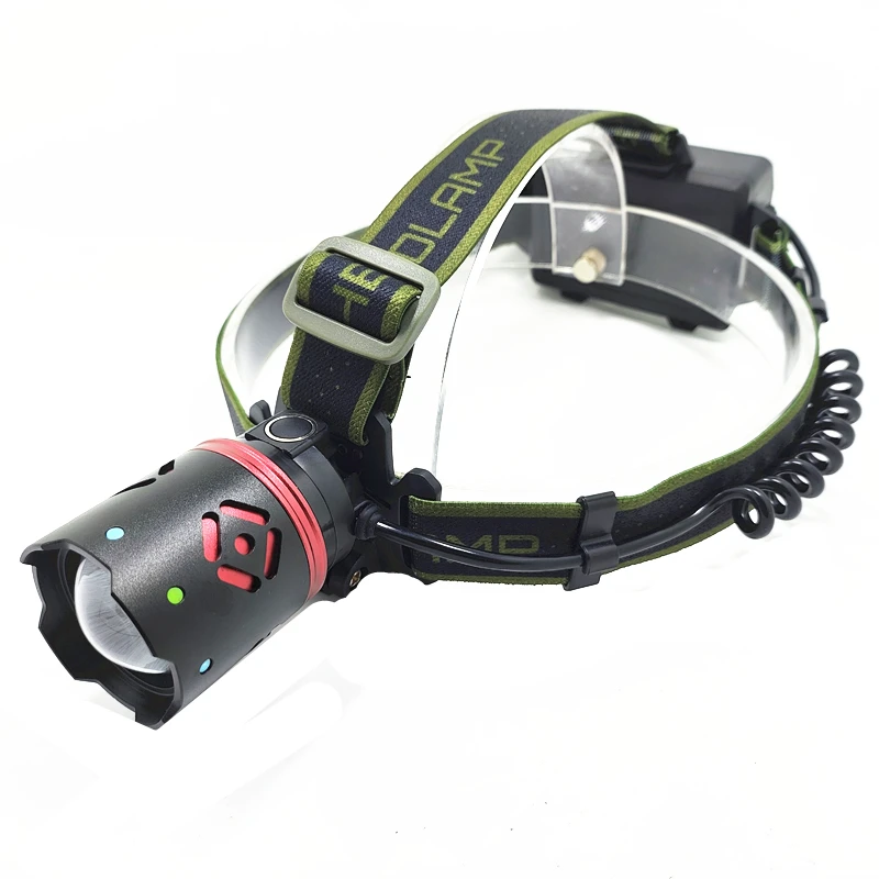 LED Headlamp Sensor, White Laser High Lumen Head Flashlight Rechargeable 7 Modes Waterproof Adjustable for Emergencies Outdoors