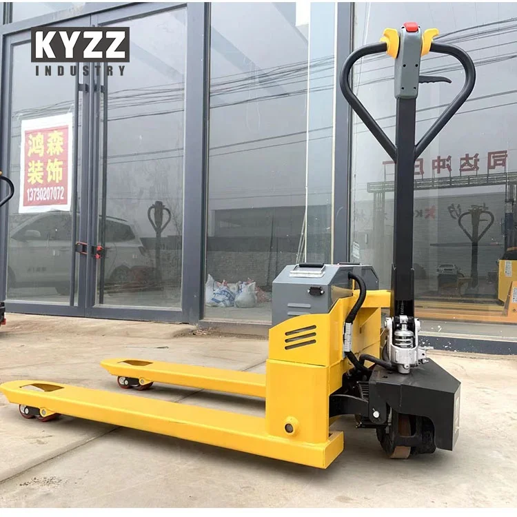 2.5ton semi electric pallet jack battery , mini semi electric hand pallet truck 2000kg 2ton lifting