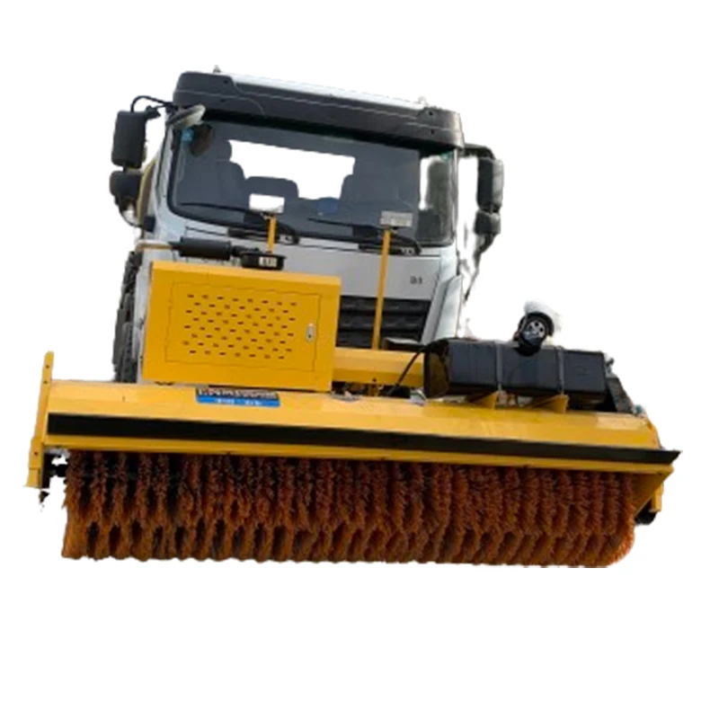 vehicle mounted snow rolling snow brush