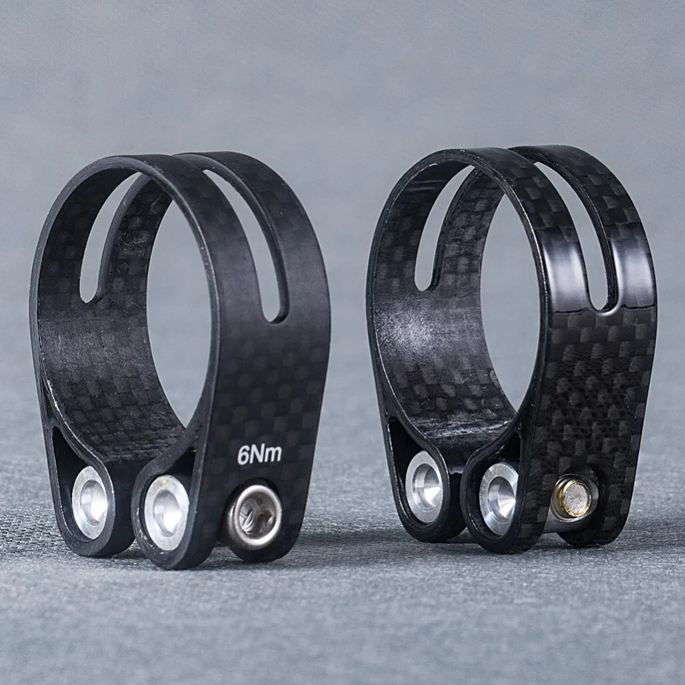 China Wholesale MTB Bicycle Seatpost Clamp 31.8mm 34.9 mm Carbon Fiber Seat Post Clamp
