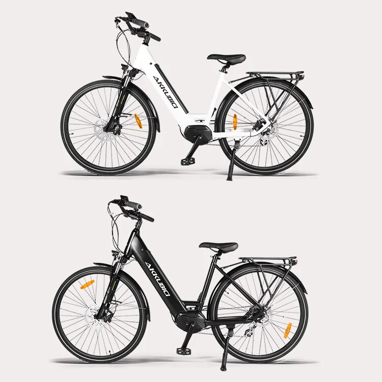 Akkubici CE lady long range M200 bafang bicicleta electrica mid drive lithium battery electric city bicycle european warehouse