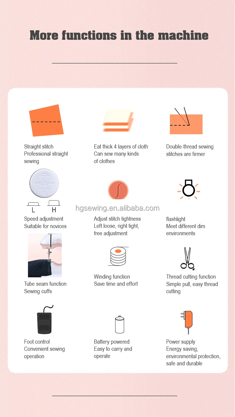 VOF FHSM-705 Garment Shops table top household factory price sewing machine machine a coudre