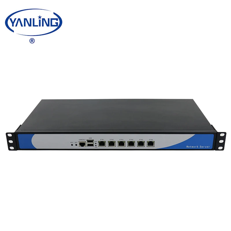 Многосетевой ПК Intel Celeron 1037U промышленное сетевое устройство защиты barebone с портом 6 lan