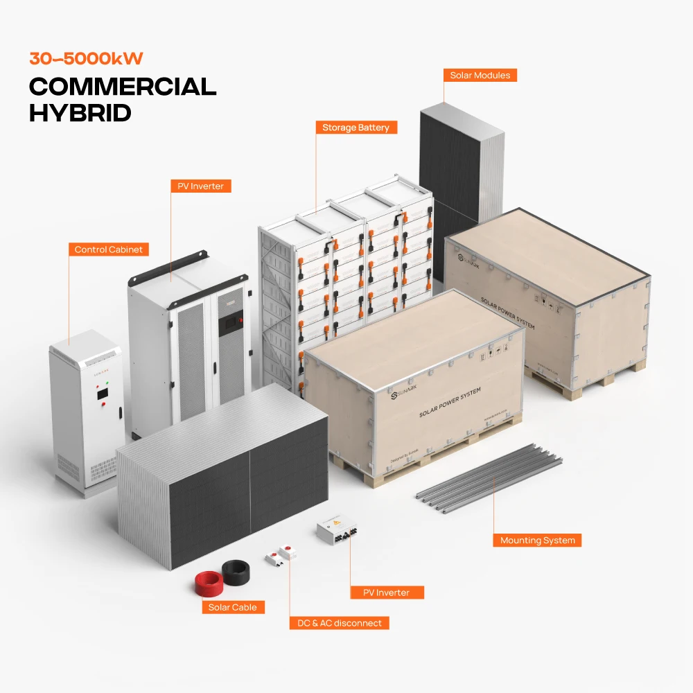 Sunark Industrial Complete Solar Power System 500 Kva 300Kva 100Kva Outdoor Generator Energy Storage System