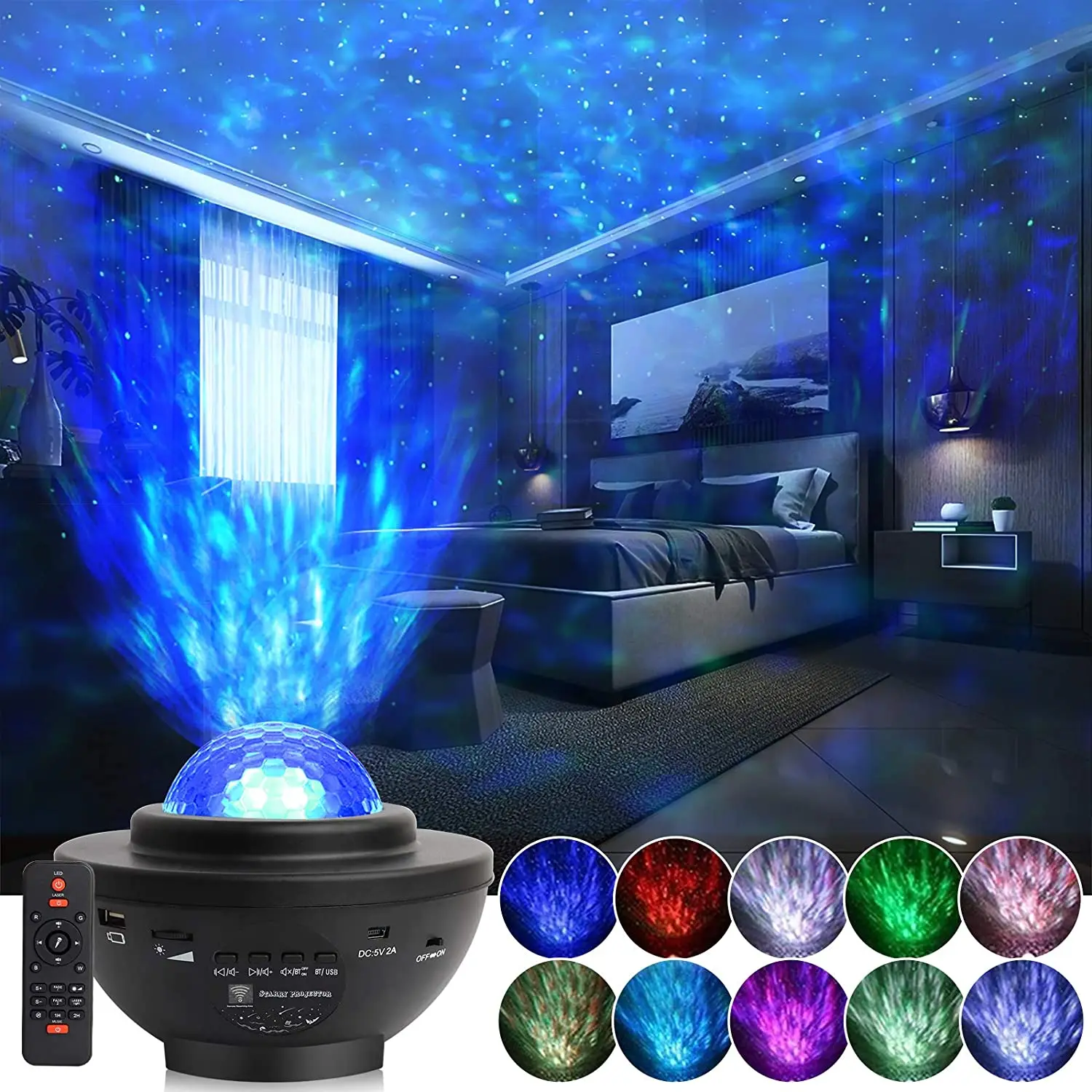 RGB проектор астронавт Звездное небо Проектор для вечеринки атмосферный свет Звездный Ночник с дистанционным управлением