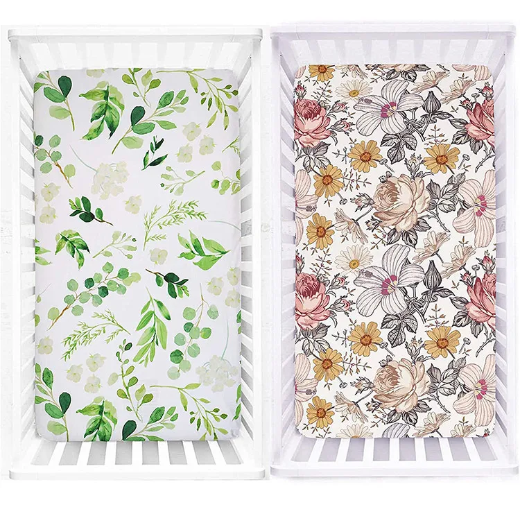 Ultra-Soft Cotton Blend 2 Pack Premium Fitted Baby Boy Crib Sheets for Standard Crib Mattress