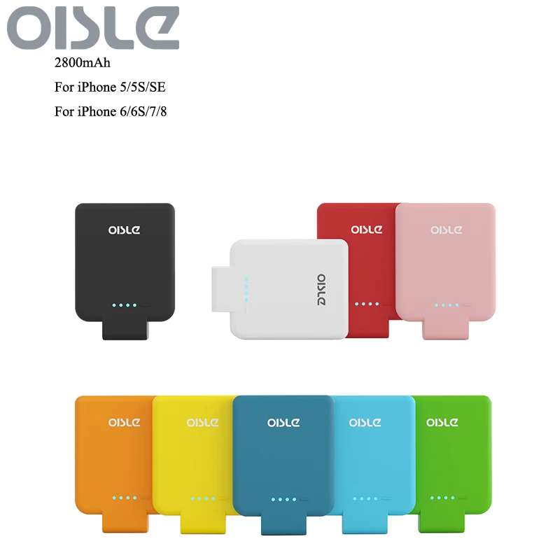OISLE hot selling 2800mah battery case mini external battery fast charging power bank for iphone