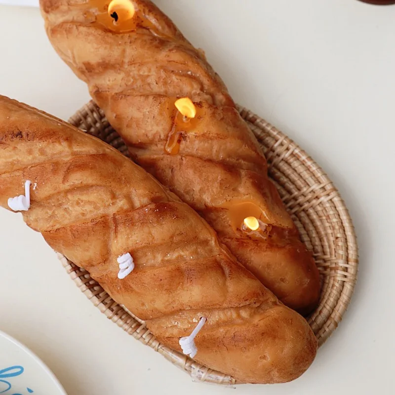 Wholesale Of High-Quality Simulated Food Mages Long Stick Bread Novel Scented Candles