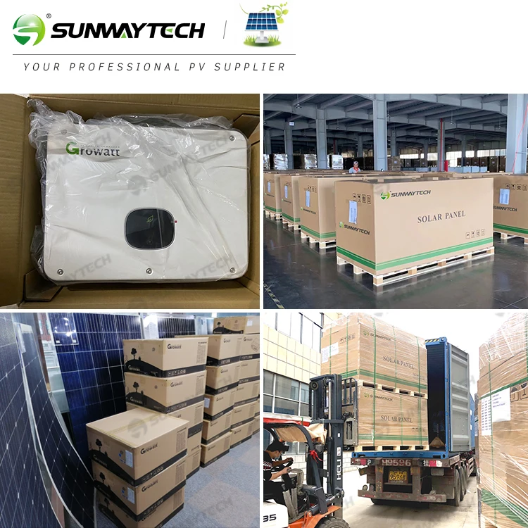 Growatt Solar Energy System Grid Tie 3kw 5kw 8kw 10kw 12kw 15kw Solar Panel System for Home