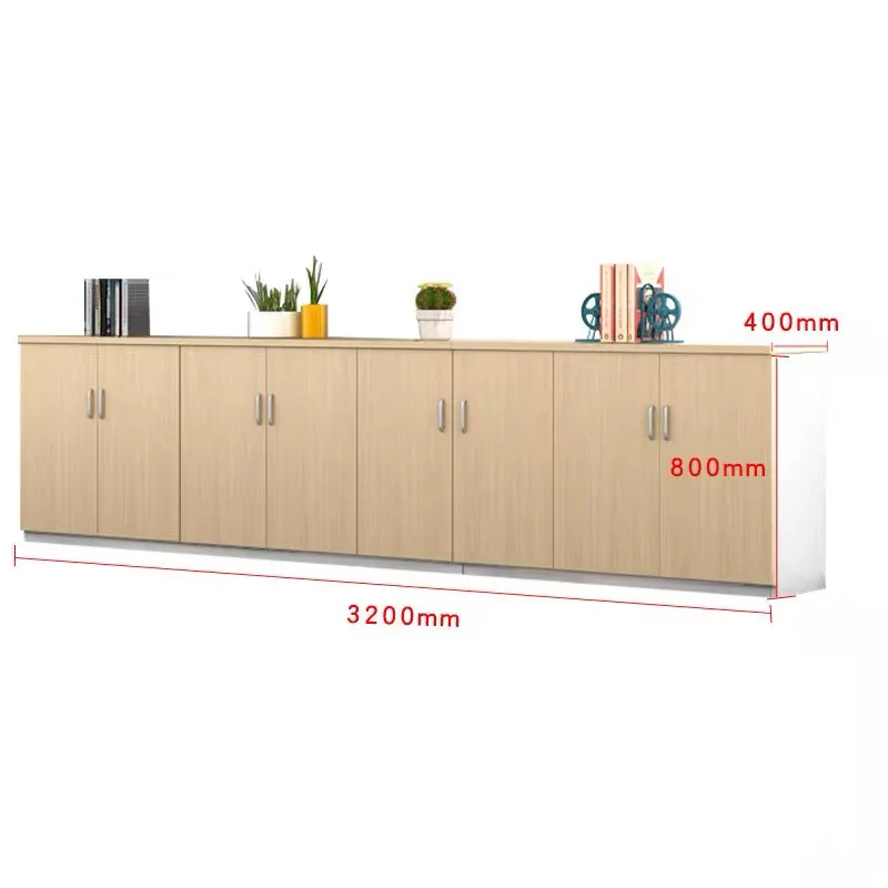 OEM/ODM Factory Custom Made Modular Officeworks Wood Filing Organizer Office Storage Cabinets With 8 Locking Doors