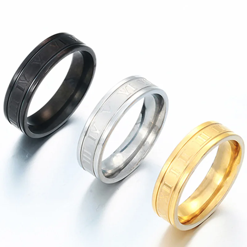 Latest Design Fashionable Simplify Copper Wedding Rings For Men Personality Customized Glossy Rings Jewelry Women