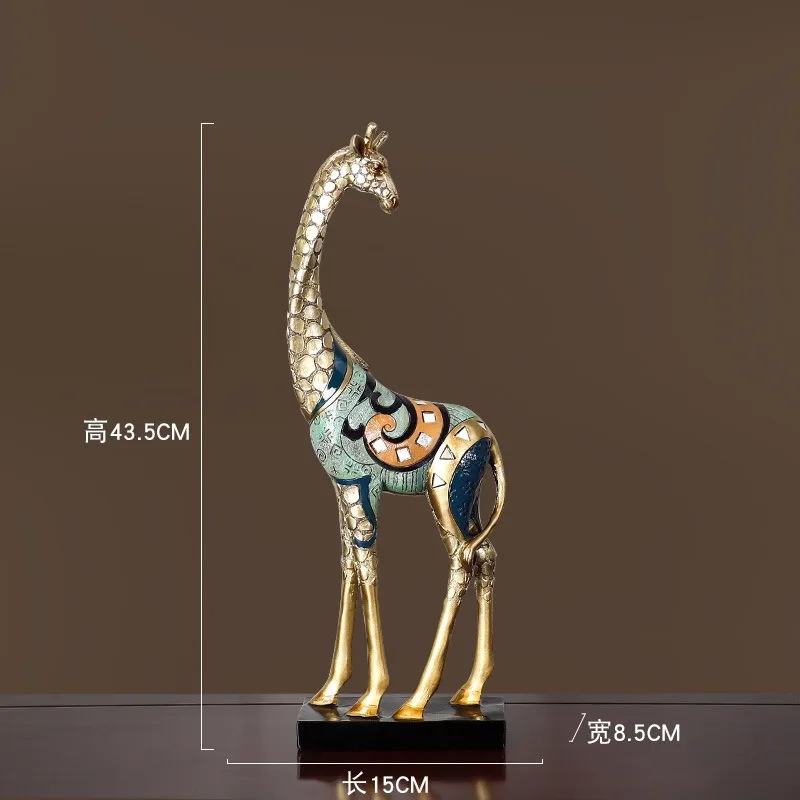 Giraffe Resin Ornaments Crafts Creative Nordic Wild Fashion Modern Desktop Table Animal Ornaments
