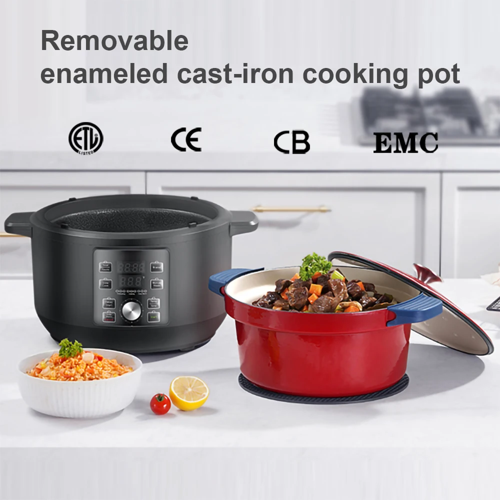 Multifunctional Slow Cooker Dutch Oven 6L