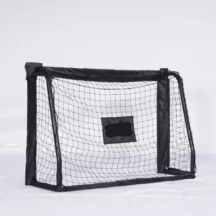 Collapsable Soccer Goal Metal Aluminum Folding Portable Foldable Kid Football Gate Post with metal frame